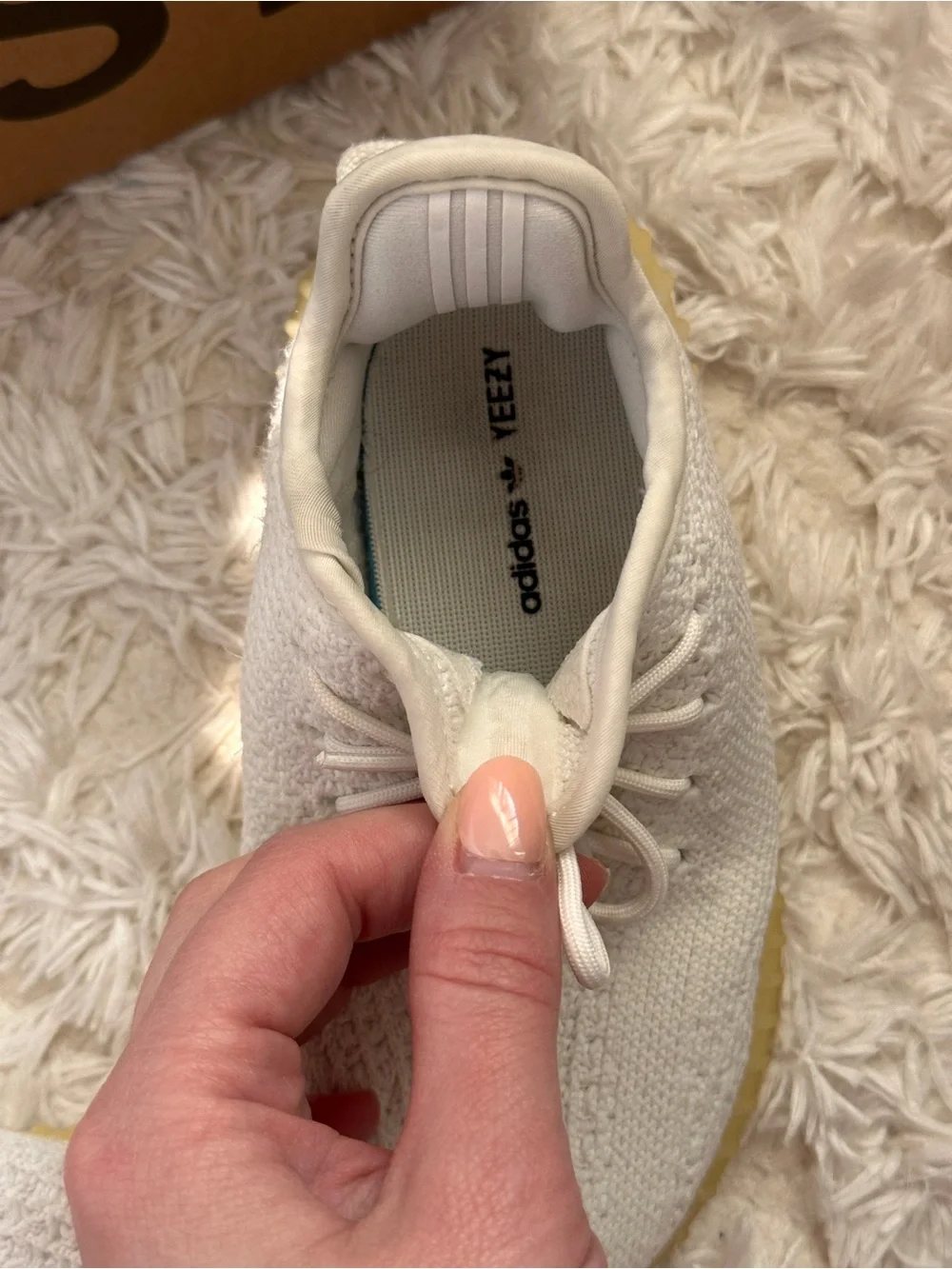 Yeezy Boost 350 v2 Infant White Knit Low-Top Sneakers size US10